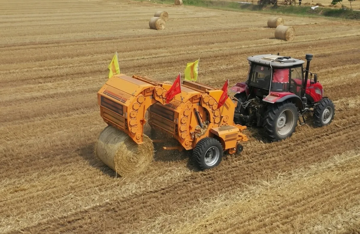 圆捆干草打包机